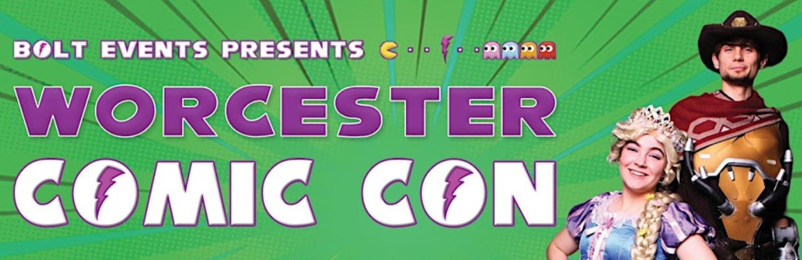 Worcester Comic Con poster screenshot (cropped)